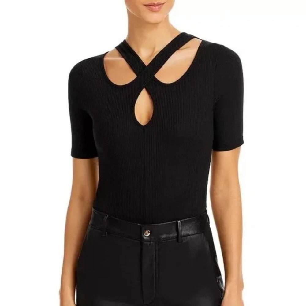 AQUA Cutout Bodysuit - US S